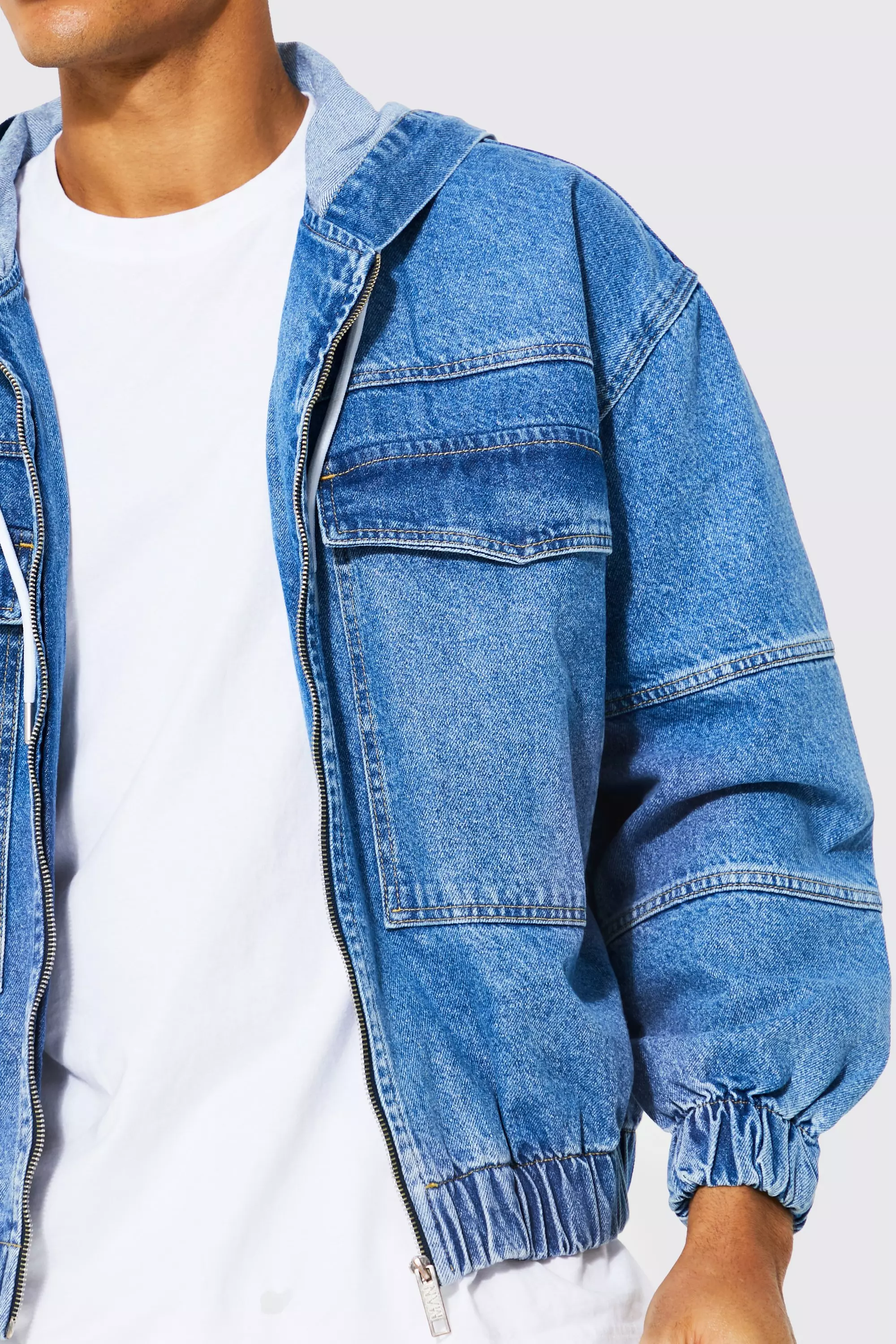 Light blue utility jacket best sale